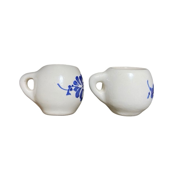 Vintage Miniature Tea Set 8 Piece Blue Floral Doll House Collectible - Picture 13 of 16